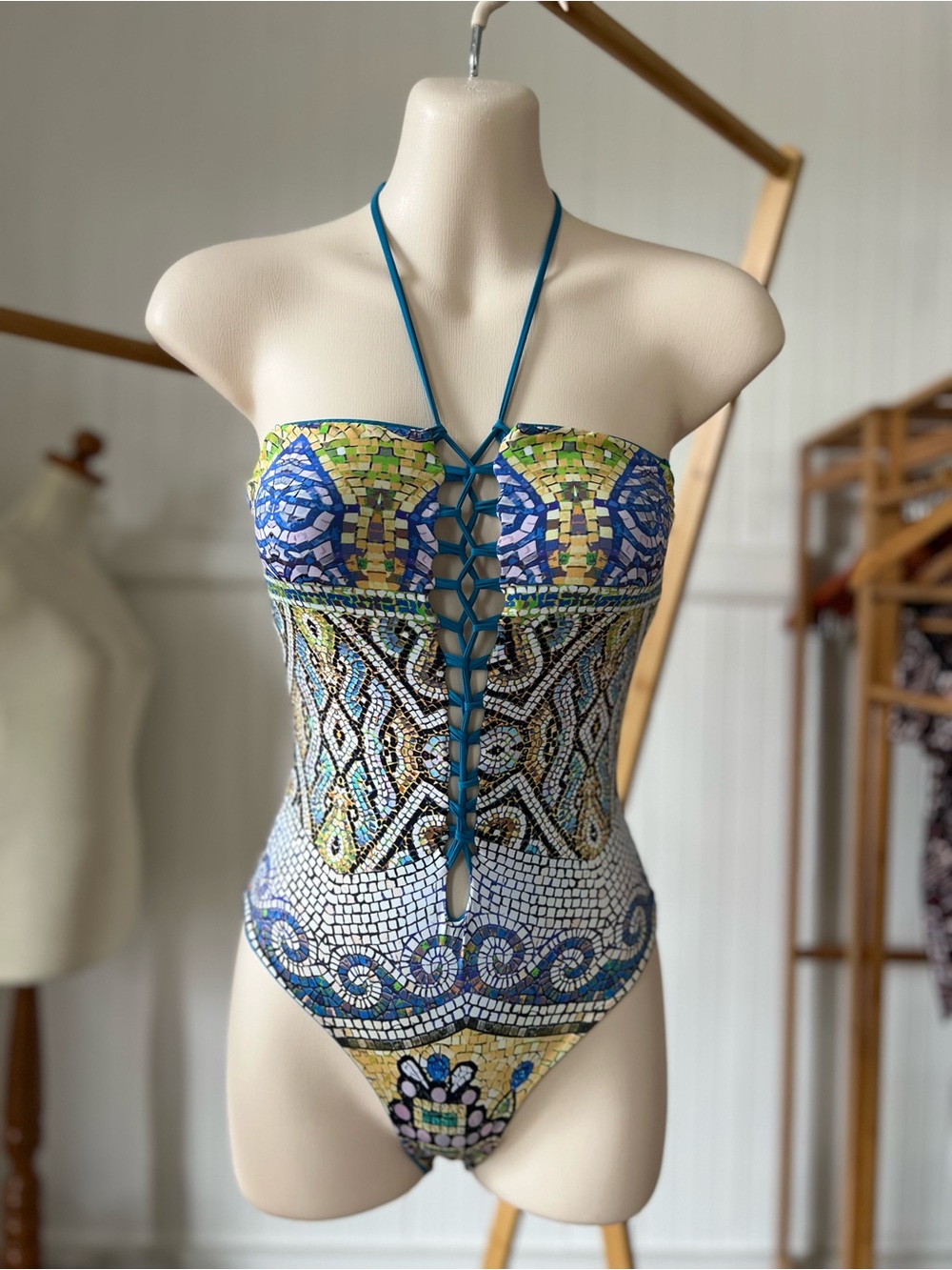San Lorenzo Strapless One-Piece Swimsuit